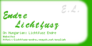 endre lichtfusz business card